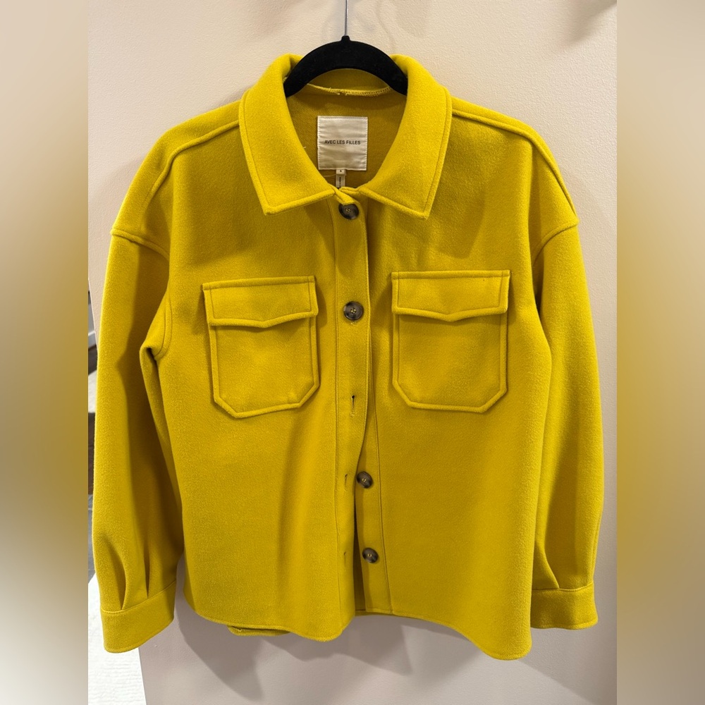 Avec Les Filles, Yellow Adult Jacket - size, small